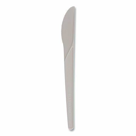 ECO-PRODUCTS Plantware Compostable Cutlery, Knife, 6 in., White, 1000PK EP-S011-W